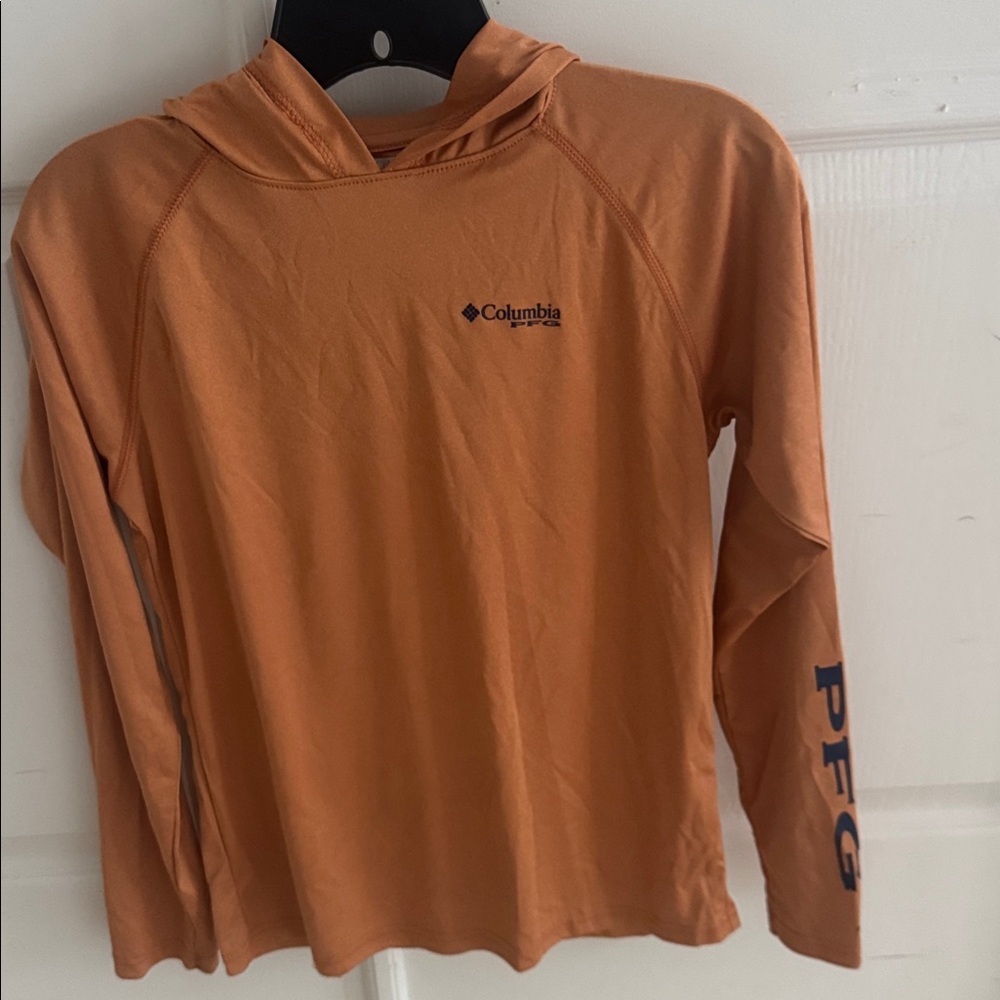 Columbia Burnt Orange Hooded Shirt